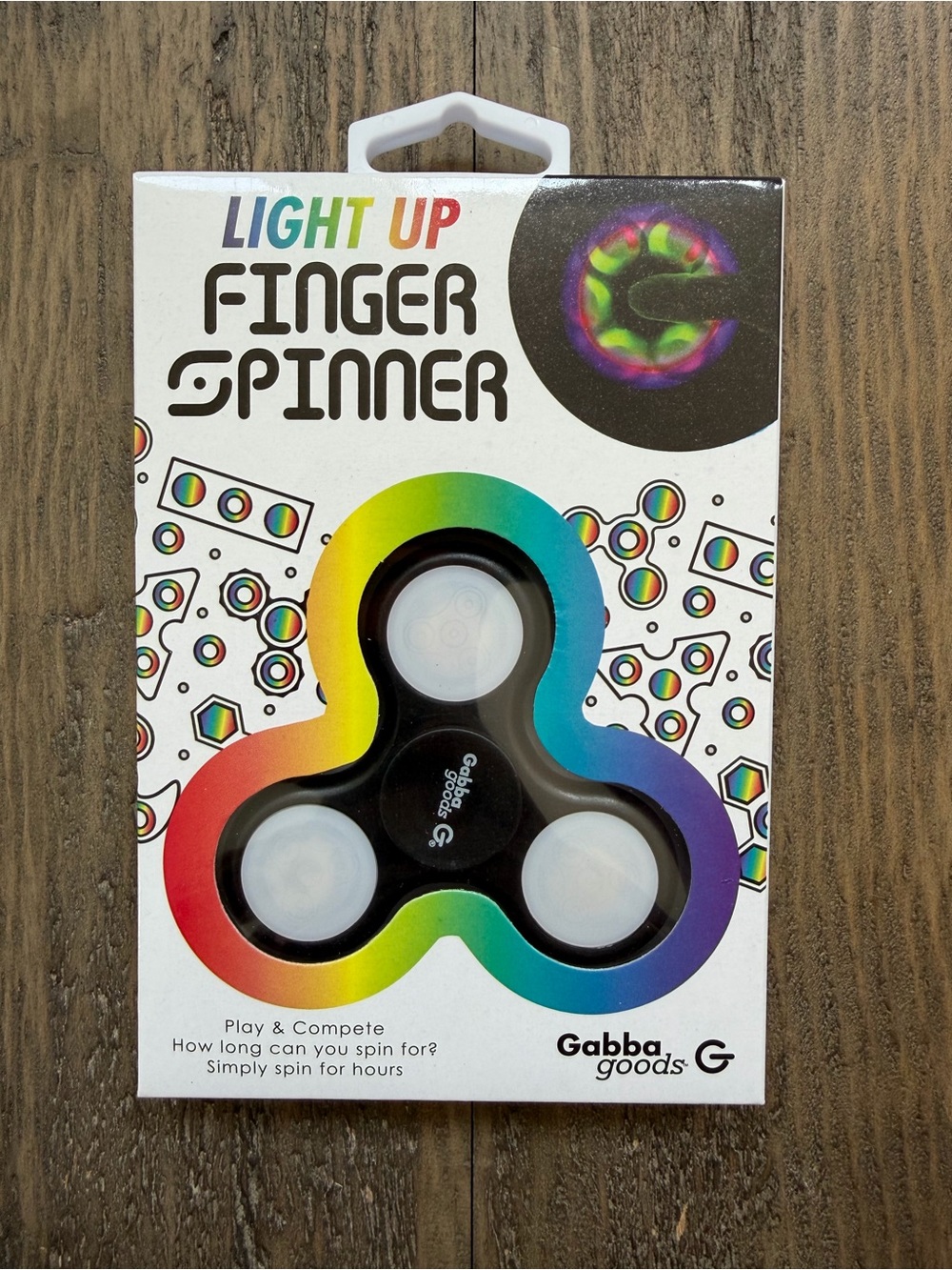 Light Up Finger Spinner- Black
New in box